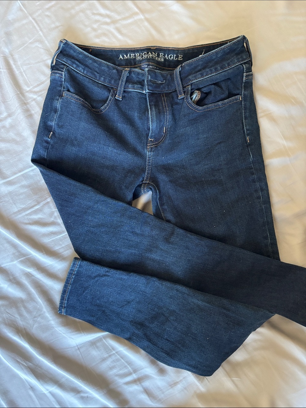 American Eagle Outfitters Women's Skinny Jeans - Dark Blue